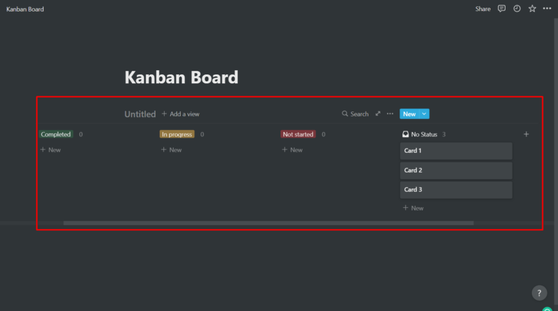kanban board appearence